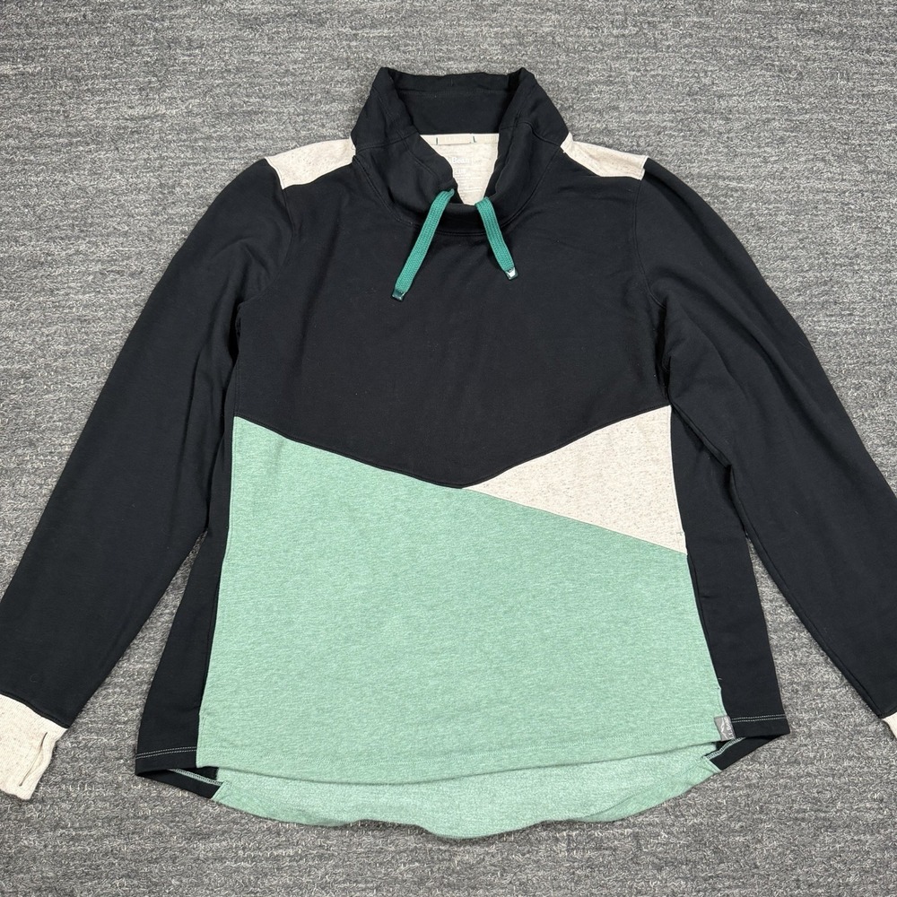 LL Bean Sweater Women 1X Cozy Mixed Knit Funnelneck Athleisure Casual Pullover